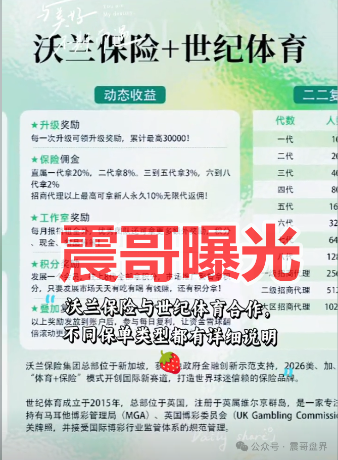【沃兰保险】世纪体育是境外杀猪盘骗局,优利商务所开,看见远离! 【沃兰保险】世纪体育是境外杀猪盘骗局,优利商务所开,看见远离!
