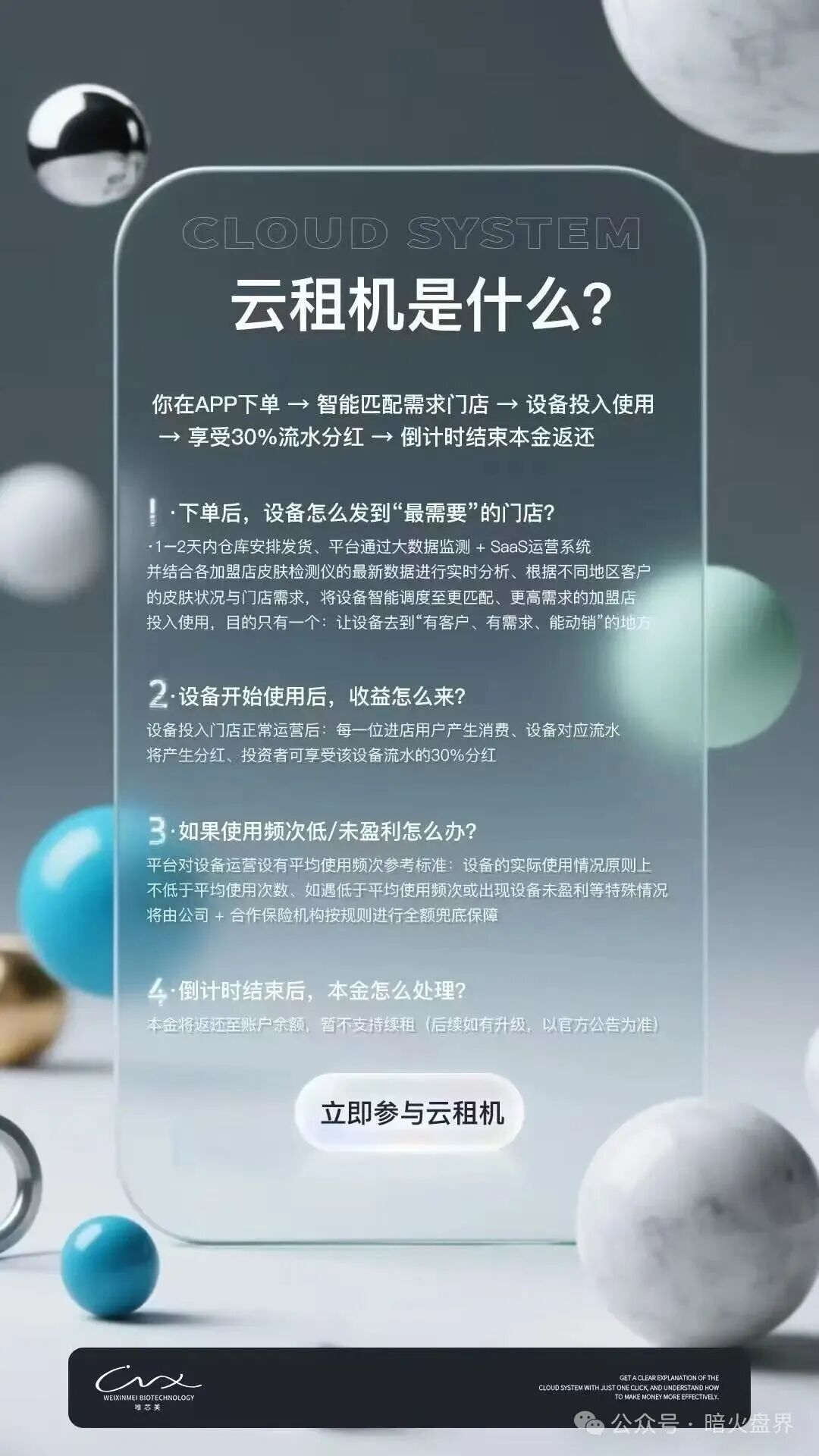 “唯芯美云租机”资金盘骗局,就是披着医美外衣的陷阱,小心上当受骗!