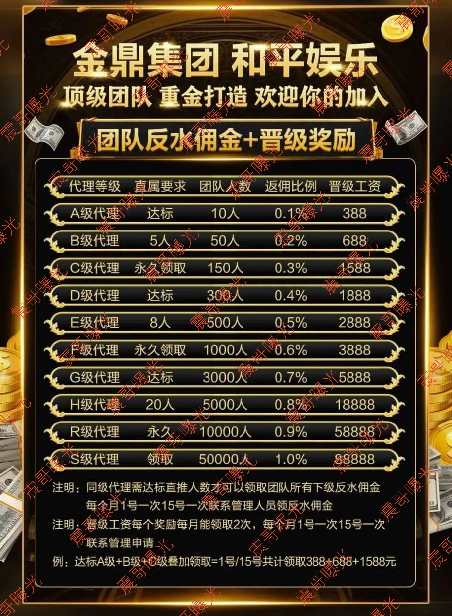 【金鼎集团/和平娱乐】资金盘骗局，赛车彩票稳赚计划？境外诈骗园区项目！