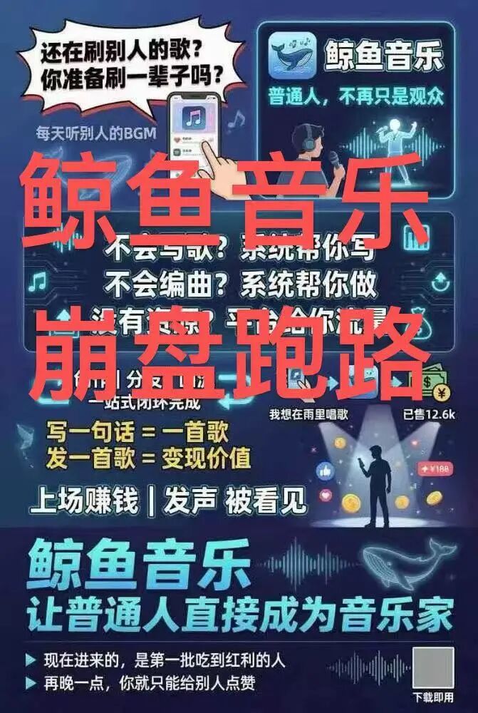 深度警示【鲸鱼音乐】假借合规升级掩盖软跑路,一场早有预兆的收割骗局! 深度警示【鲸鱼音乐】假借合规升级掩盖软跑路,一场早有预兆的收割骗局!