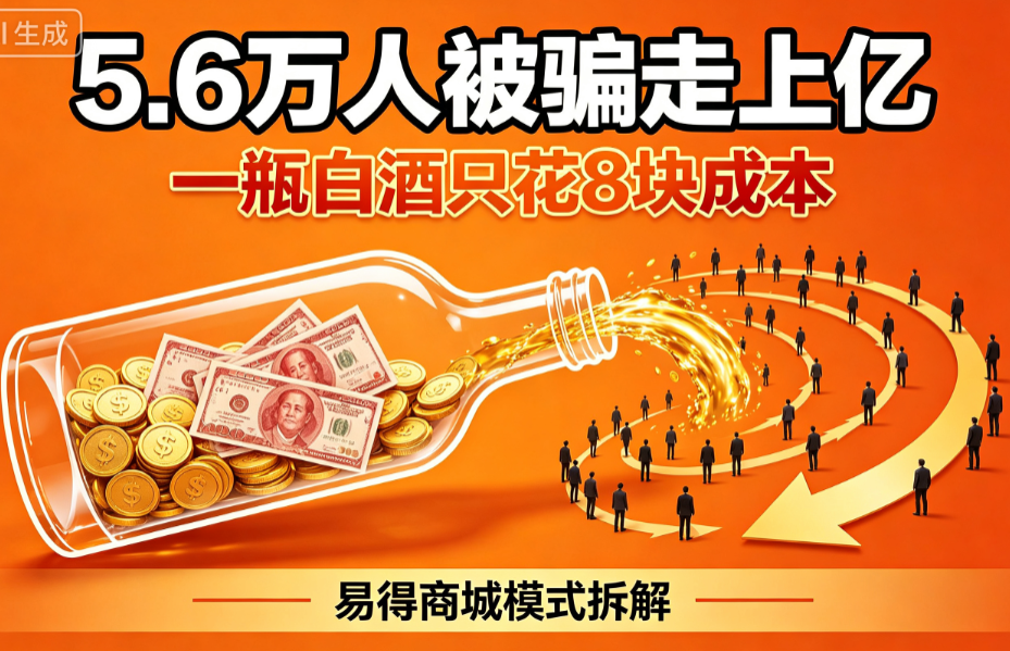 一瓶8元白酒,10个月卷走上亿【易得商城】商业模式解剖与合规红线! 一瓶8元白酒,10个月卷走上亿【易得商城】商业模式解剖与合规红线!