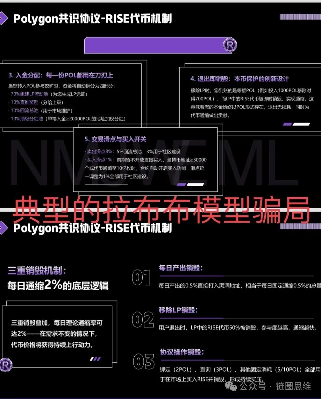 预警【RISE】挂着羊头卖狗肉,打着polygon官方共识协议招摇撞骗,实际就是一个单边上涨拉布布模型,崩盘倒计时! 预警【RISE】挂着羊头卖狗肉,打着polygon官方共识协议招摇撞骗,实际就是一个单边上涨拉布布模型,崩盘倒计时!