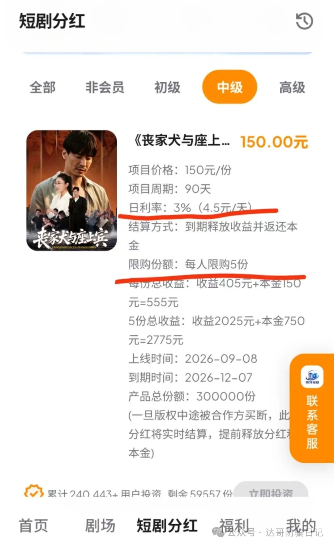 预警提醒【银河短剧】资金盘风险提示，小投资大回报，虚假项目投资如何掏空你的口袋！
