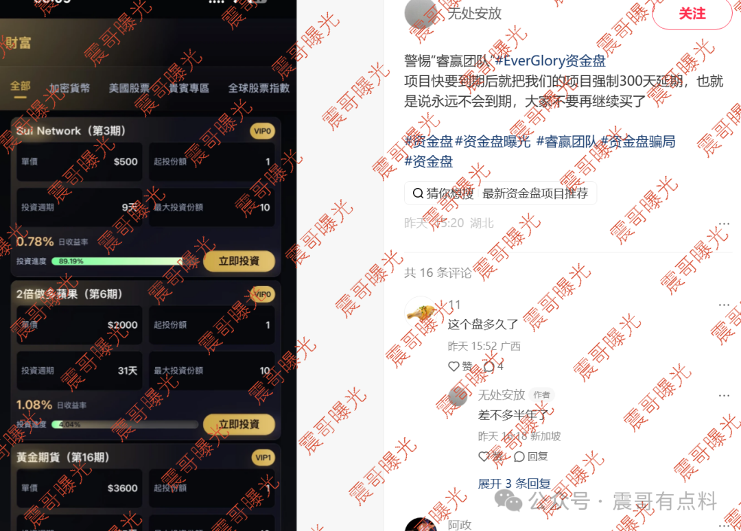曝光睿赢团队Ever Glory杀猪盘,假私募盘,到期强延300天杀猪! 曝光睿赢团队Ever Glory杀猪盘,假私募盘,到期强延300天杀猪!